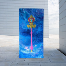 Load image into Gallery viewer, Spiral Heart Moon Rod - 20 x 10 in