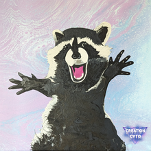 Load image into Gallery viewer, POG Raccoon - 12 x 12 in (pre order)
